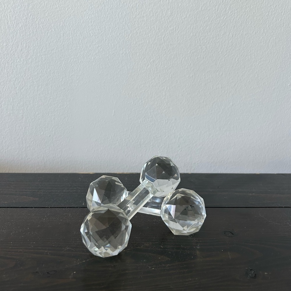 Vintage crystal knife rest